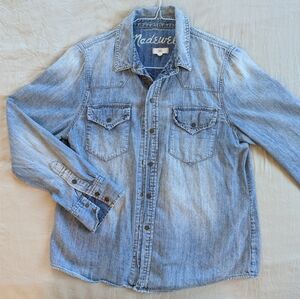 Madewell Light Blue Denim Button Down Shirt